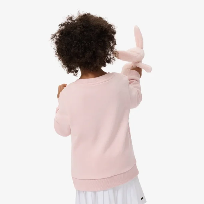 Fleece-sweatshirt med rund hals for barn