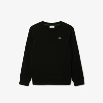 Fleece-sweatshirt med rund hals for jenter