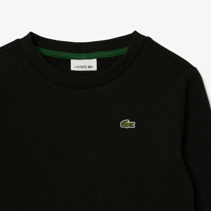 Fleece-sweatshirt med rund hals for jenter