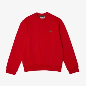 Fleece-sweatshirt med rund hals for menn