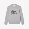 Fleece-sweatshirt med rund hals for menn