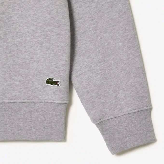 Fleece-sweatshirt med rund hals for menn
