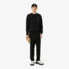 Fleece-sweatshirt med stripet bånd