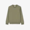 Fleece-sweatshirt med stripet bånd
