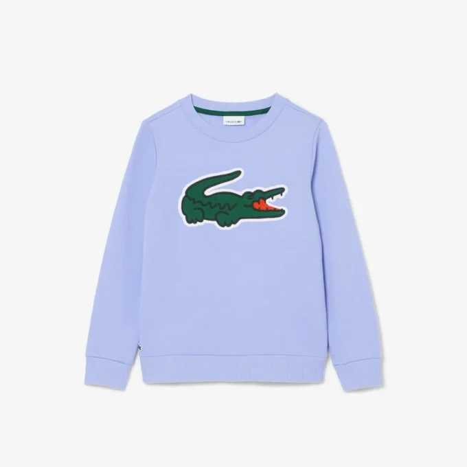 Fleece-sweatshirt med trykk for barn
