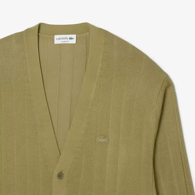 Fluid Rib Knit Cardigan for menn