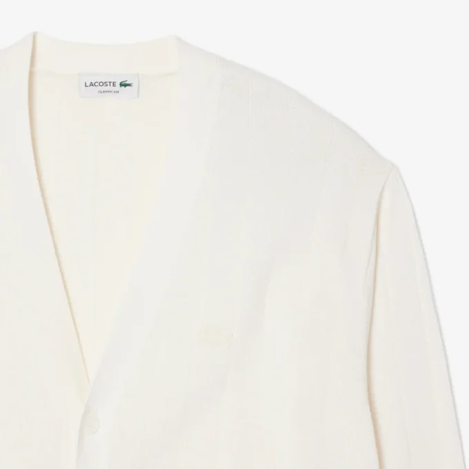 Fluid Rib Knit Cardigan for menn