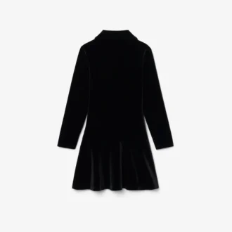 Glanset stretch-velour-pologensere for jenter