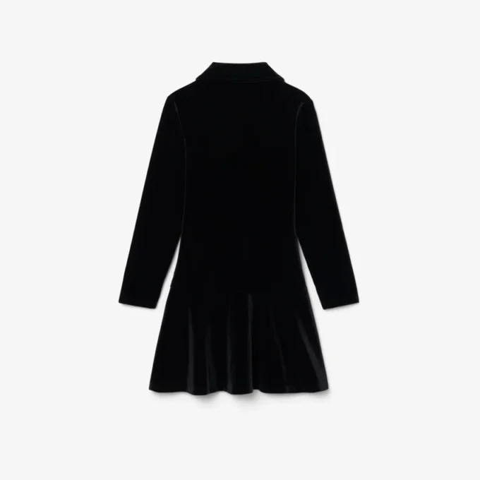 Glanset stretch-velour-pologensere for jenter