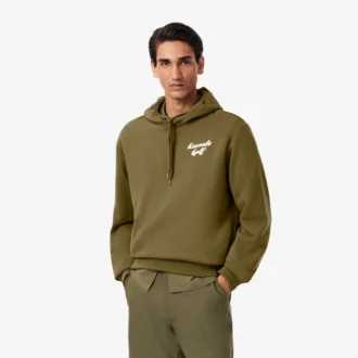 Golf-hettegenser i fleece med trykk for menn
