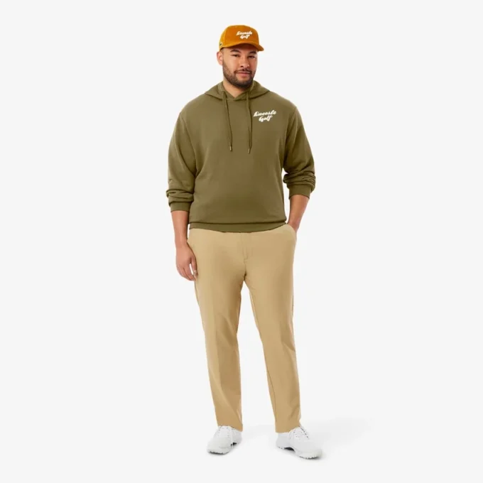 Golf-hettegenser i fleece med trykk for menn