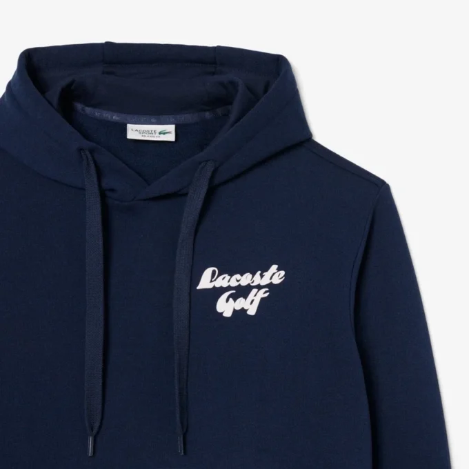 Golf-hettegenser i fleece med trykk for menn