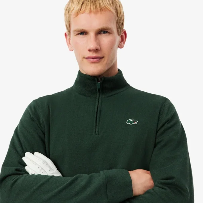 Golf-vindjakke med kvart glidelås for menn