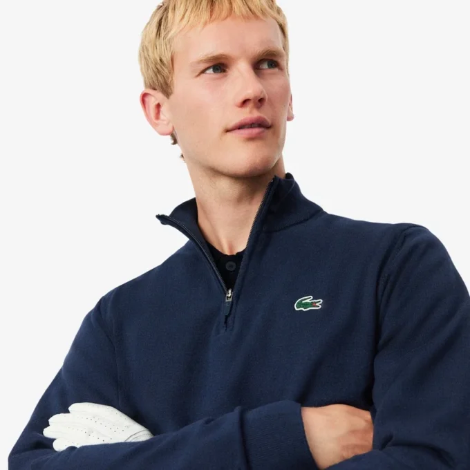 Golf-vindjakke med kvart glidelås for menn