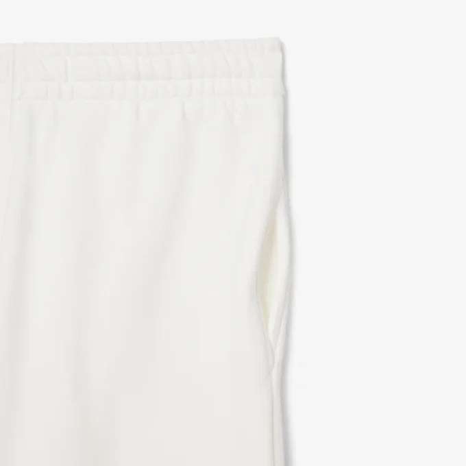 Grafisk printet bomullsfleece-shorts for menn