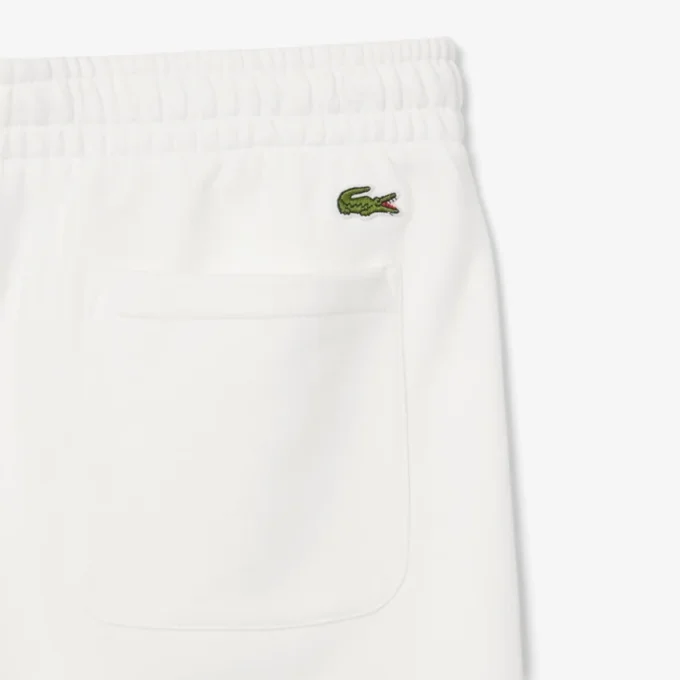 Grafisk printet bomullsfleece-shorts for menn