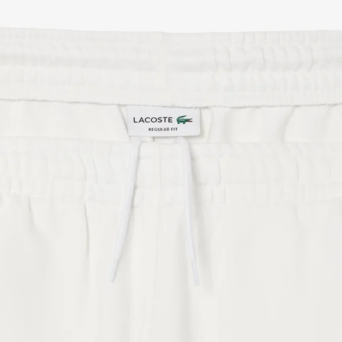 Grafisk printet bomullsfleece-shorts for menn