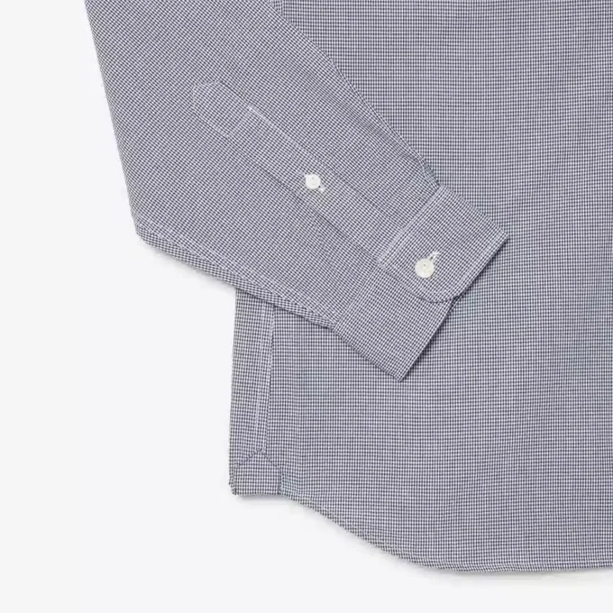 Hawaii-skjorte i poplin med rutemønster i regular fit for menn