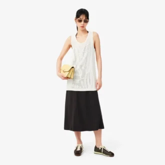 Heklet tank-top i mesh