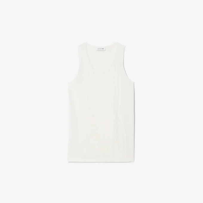 Heklet tank-top i mesh