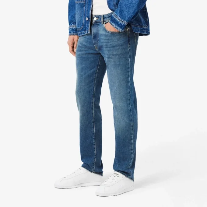Herre 5-lommers slim fit indigo-jeans