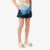 Herre-badeshorts med kort landskapsmønster