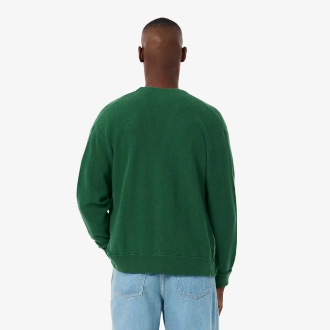 Herre-cardigan i ull med avslappet passform