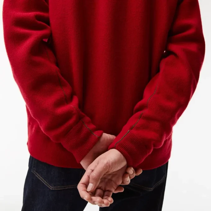 Herre-cardigan i ull med avslappet passform