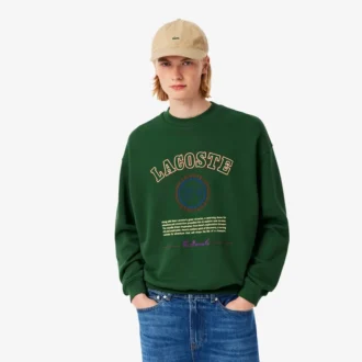 Herre-fleece-Sweatshirt med Heritage-broderi