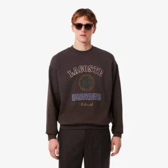 Herre-fleece-Sweatshirt med Heritage-broderi