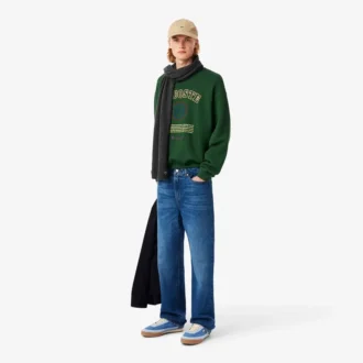 Herre-fleece-Sweatshirt med Heritage-broderi