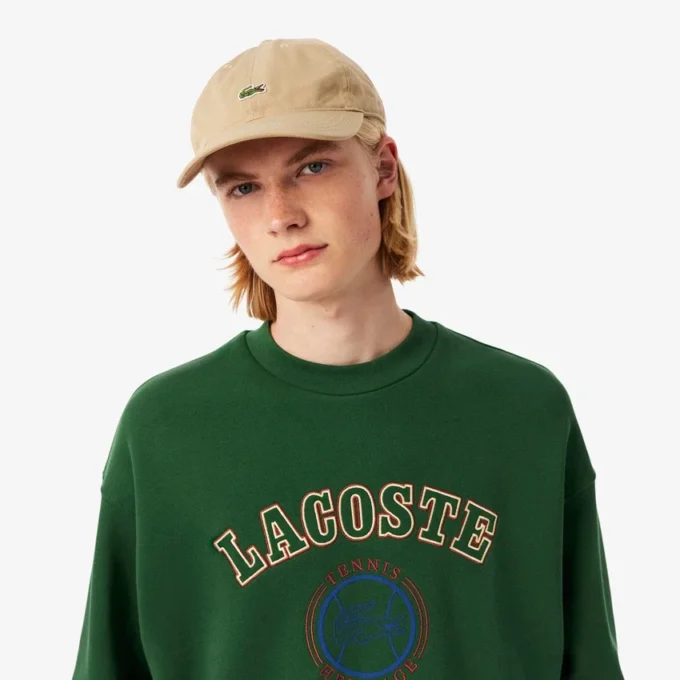 Herre-fleece-Sweatshirt med Heritage-broderi