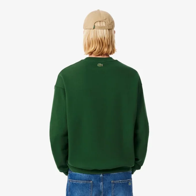 Herre-fleece-Sweatshirt med Heritage-broderi
