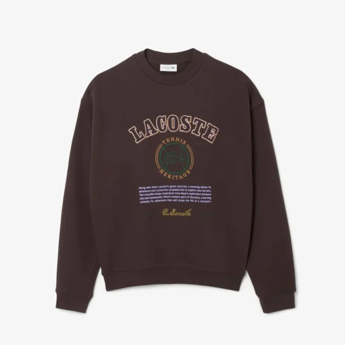 Herre-fleece-Sweatshirt med Heritage-broderi