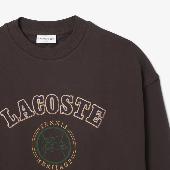 Herre-fleece-Sweatshirt med Heritage-broderi