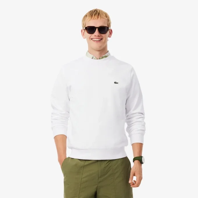 Herre-fleece-Sweatshirt med klassisk passform