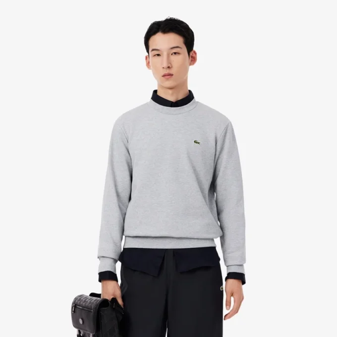 Herre-fleece-Sweatshirt med klassisk passform