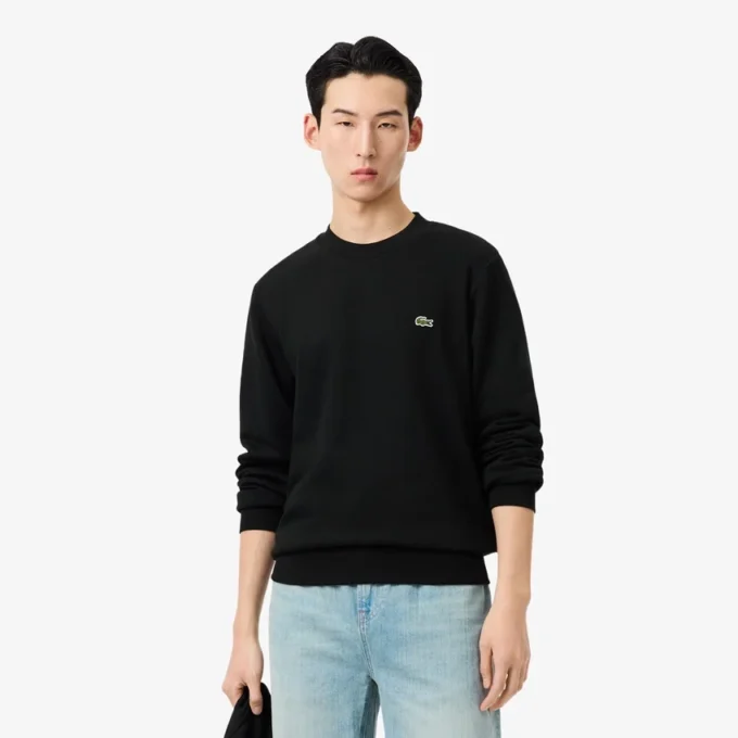 Herre-fleece-Sweatshirt med klassisk passform