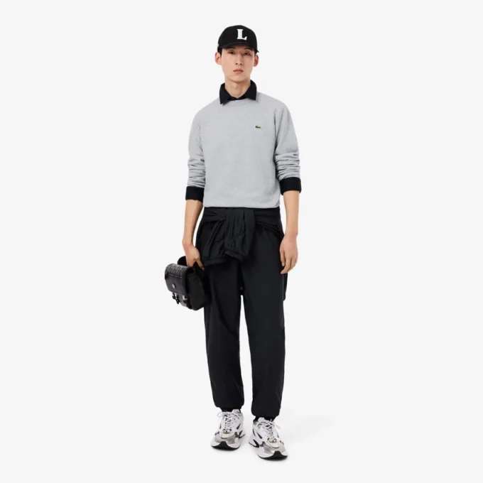Herre-fleece-Sweatshirt med klassisk passform
