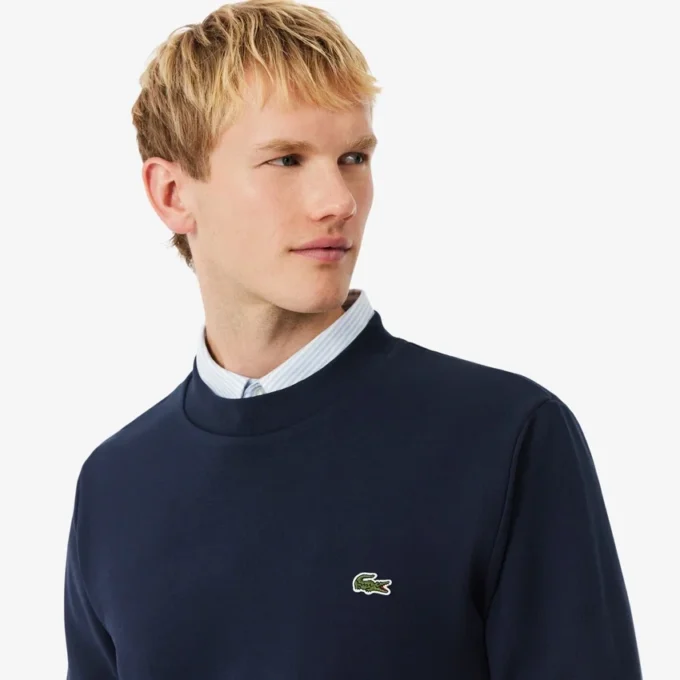 Herre-fleece-Sweatshirt med klassisk passform