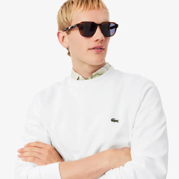 Herre-fleece-Sweatshirt med klassisk passform
