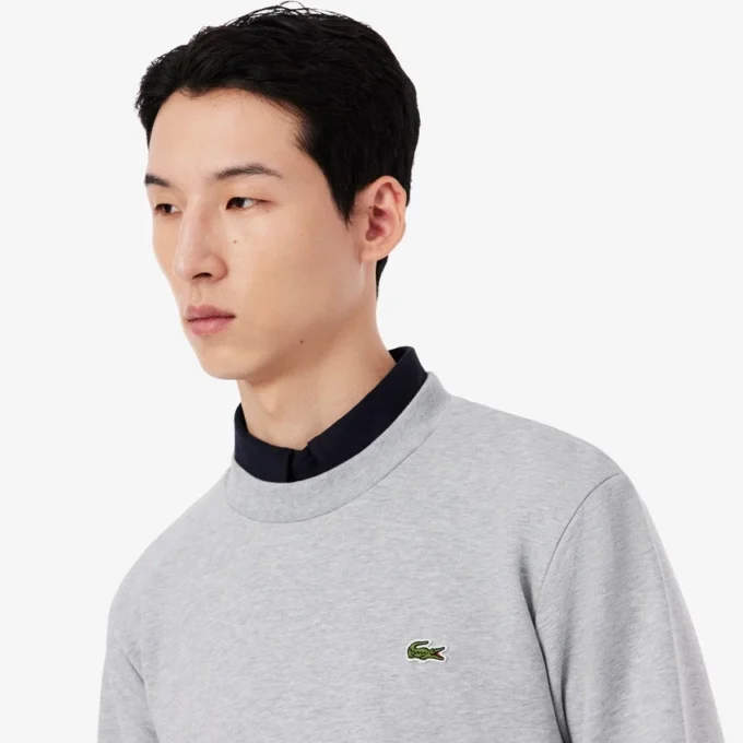 Herre-fleece-Sweatshirt med klassisk passform