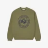 Herre-fleece-Sweatshirt med løs passform og trykk