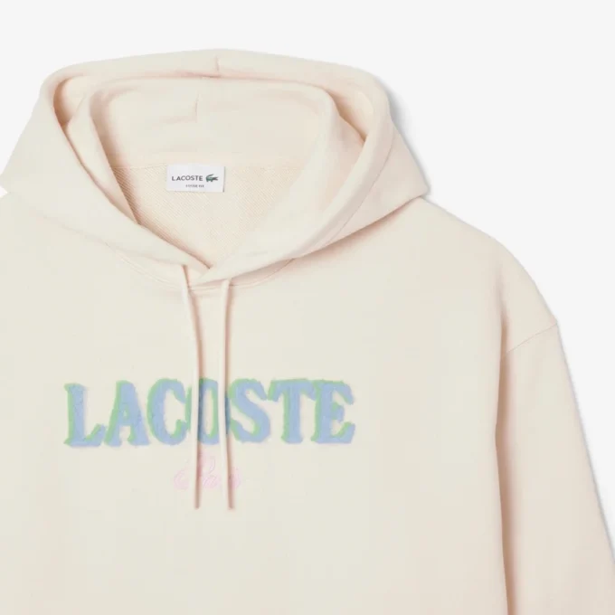 Herre-hoodie med løs passform og broderi
