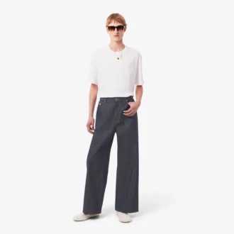 Herre-jeans med bred benvidde og selvedge