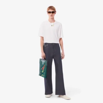 Herre-jeans med bred benvidde og selvedge
