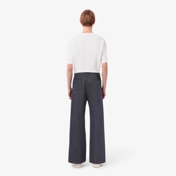 Herre-jeans med bred benvidde og selvedge