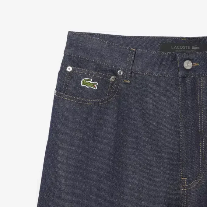 Herre-jeans med bred benvidde og selvedge