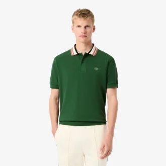 Herre Made in France Classic Fit Stripe Collar Pologensere