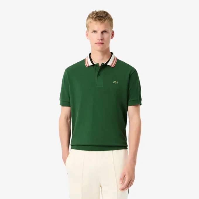 Herre Made in France Classic Fit Stripe Collar Pologensere